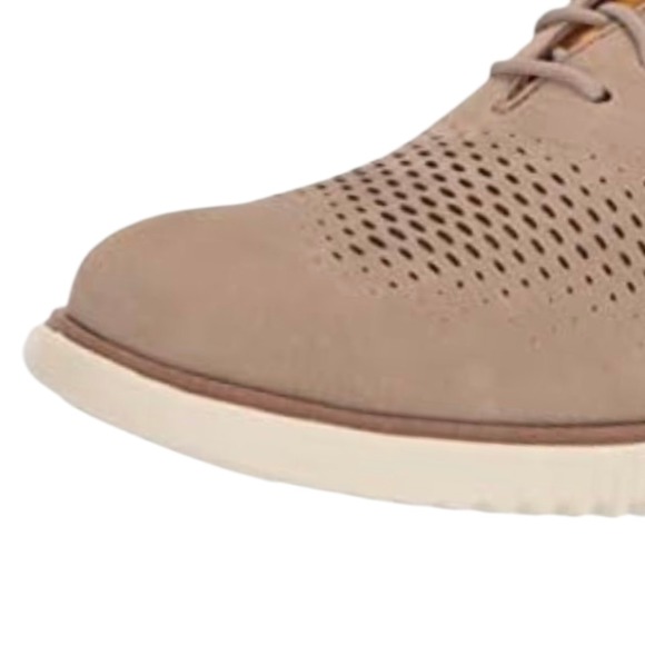 Cole Haan Men\'s 2 Zerogrand Laser Wingtip Oxfords Size‎ 8 M Color Dune Ivory NEW